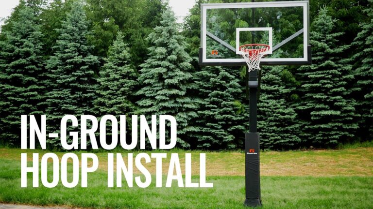 in ground adjustable basketball hoops